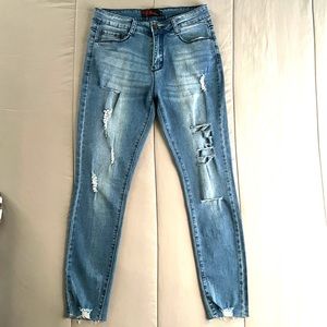 Red Bottoms Ripped Jeans